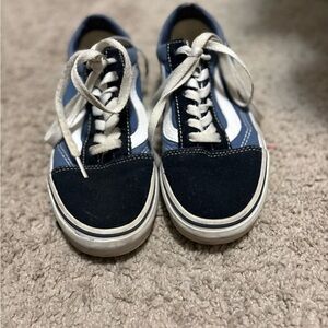 Vans Classic Skate Sneakers - Navy and White